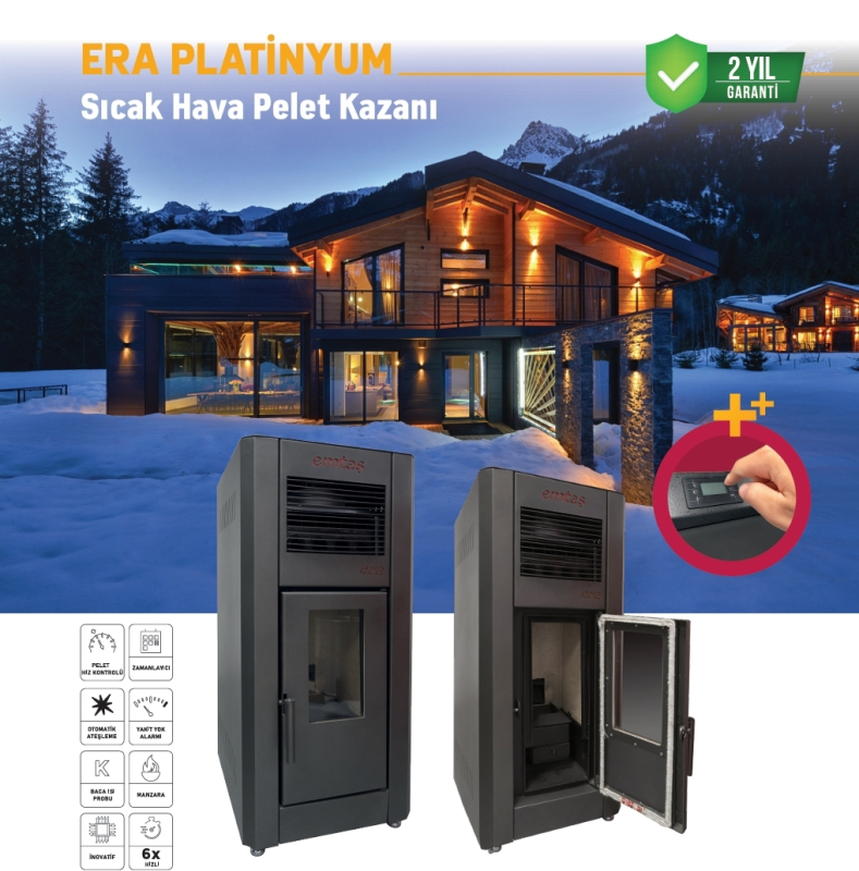 ERA PLATİNYUM Sıcak Hava Pelet Kazanı